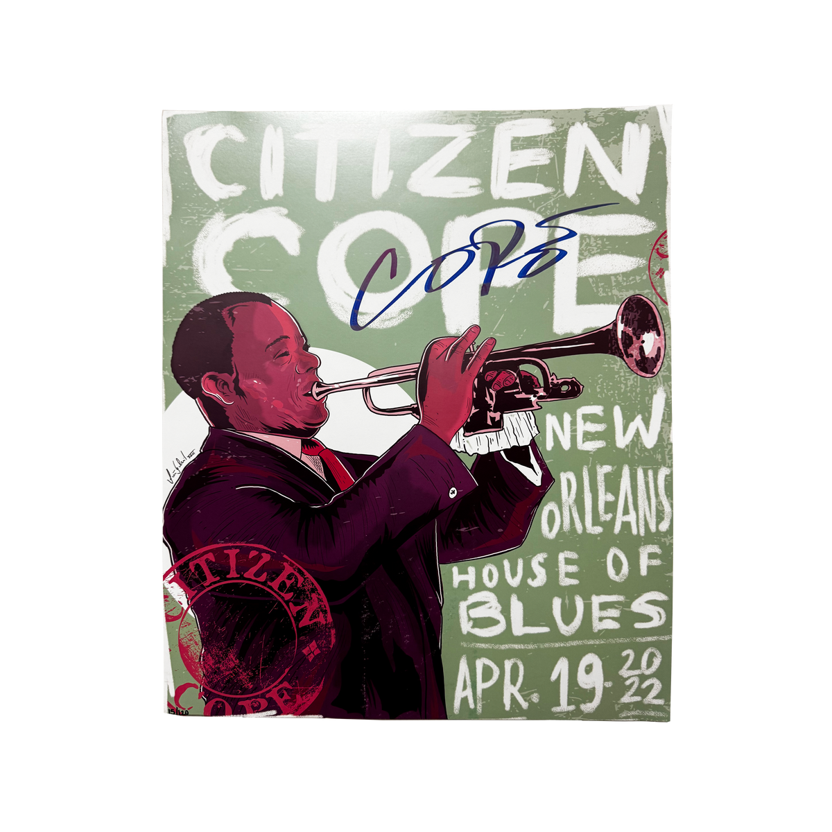 New Orleans, LA - April, 19th 2022 - Signed Poster – Citizen Cope