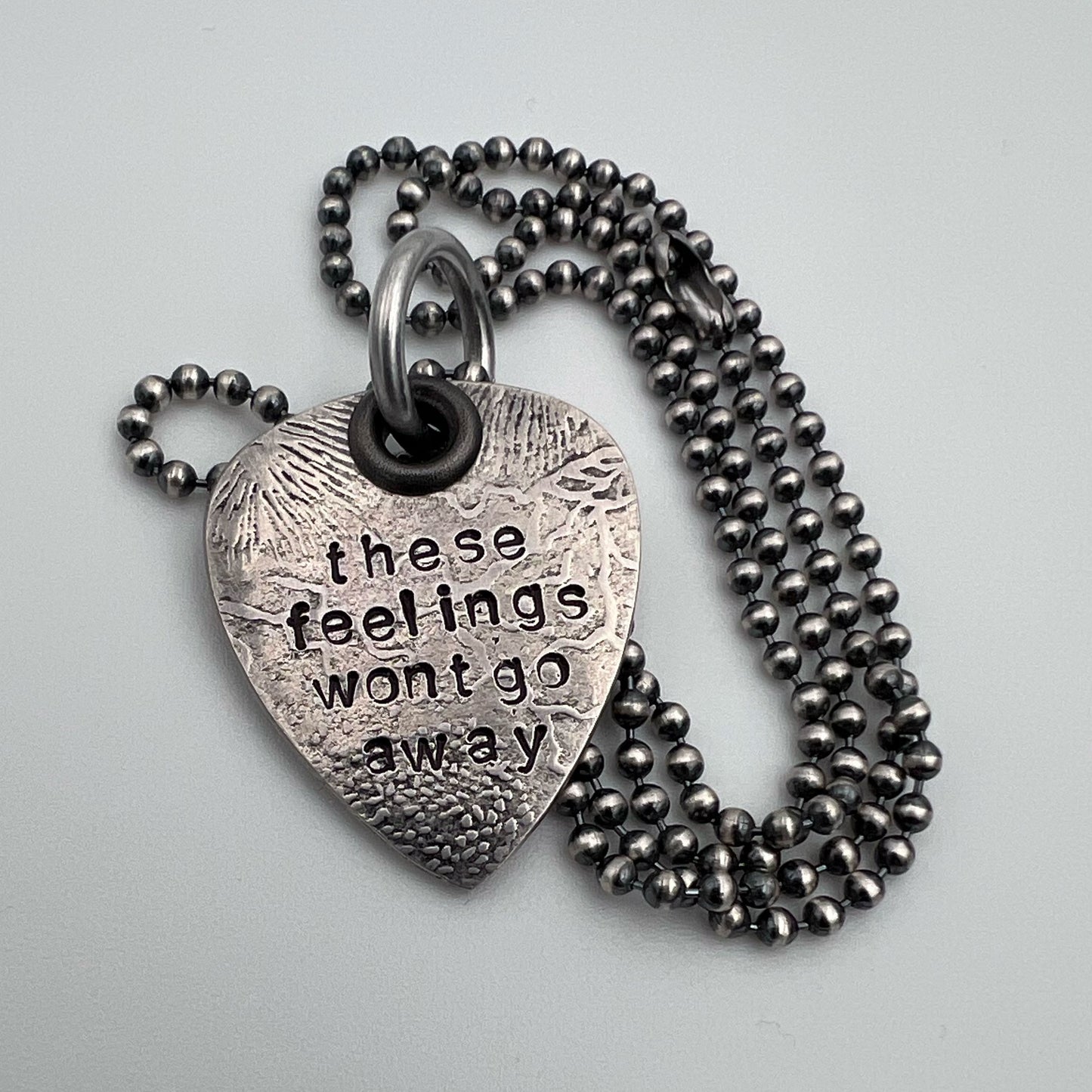 These Feelings Won't Go Away Handmade Sterling Silver Necklace